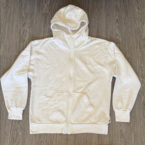 adidas White Full-Zip Hoodie Jacket Men’s Size M